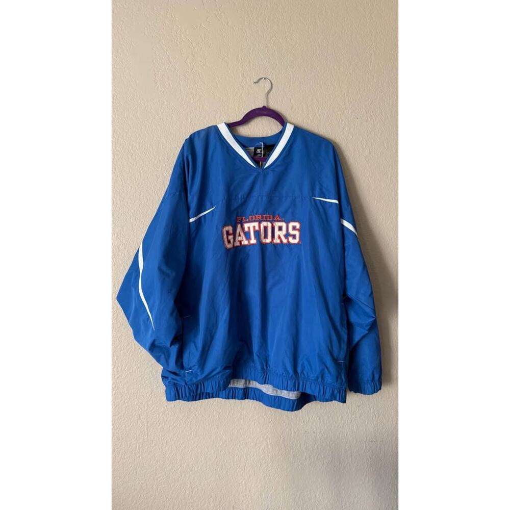 Vintage Starter Florida Gators Pullover Windbreaker Jacket 2XL Blue Orange